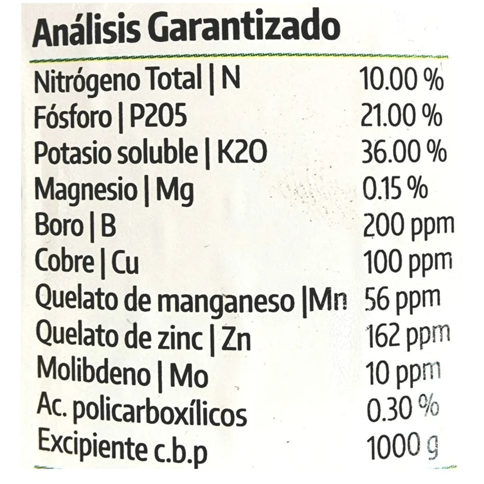 Engorde PPK Nutriente Potasio Llenador De Fruto 1 Kg