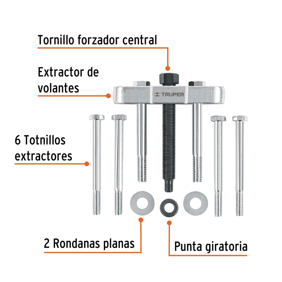 Extractor De Volantes 11 Piezas Truper 14508