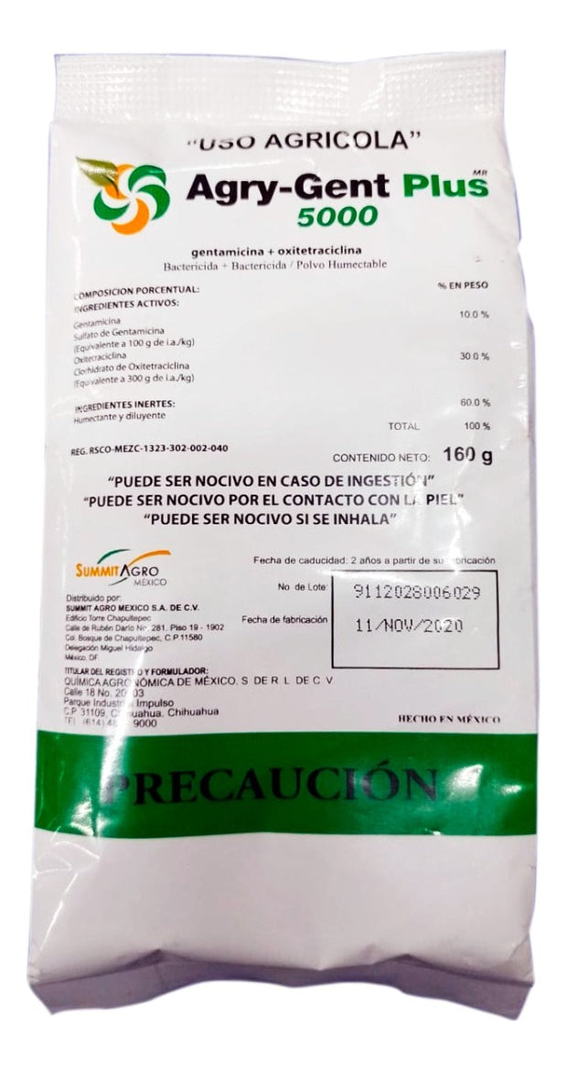 Agry-gent Plus 5000 Gentamicina + Oxitetraciclina 160gr
