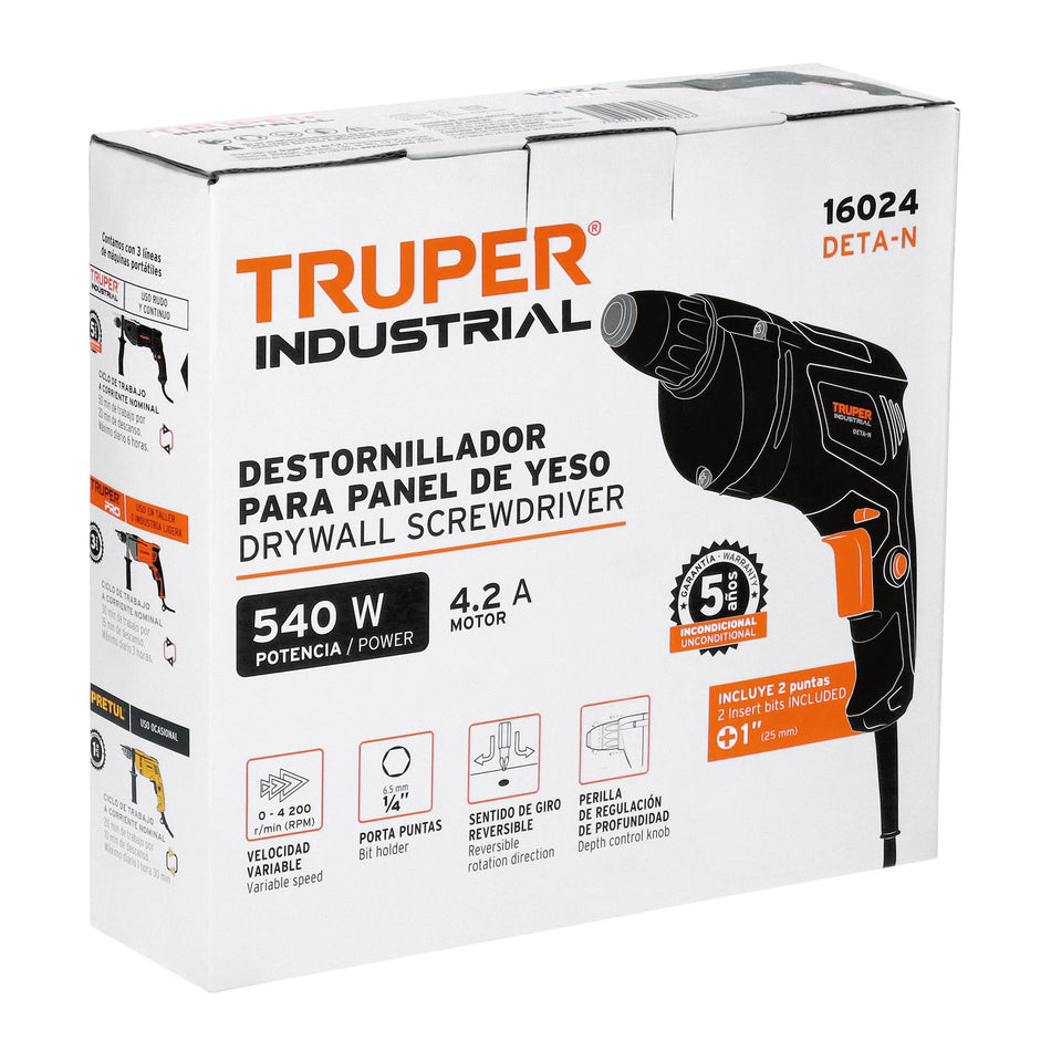 Destornillador P/Panel De Yeso 540W DETA-N Truper