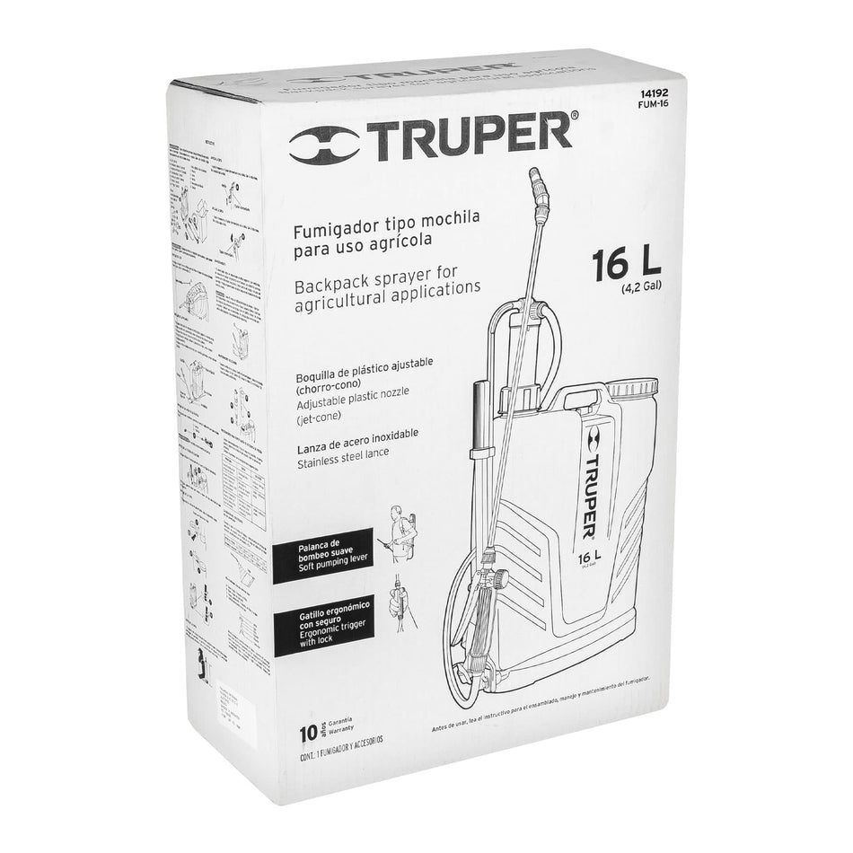 Aspersora Fumigadora De 16 L Manual De Mochila 14192 Truper
