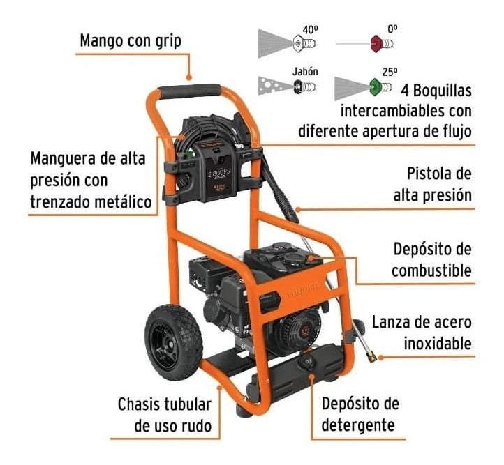 Hidrolavadora Industrial a Gasolina 2800 Psi Truper 12908