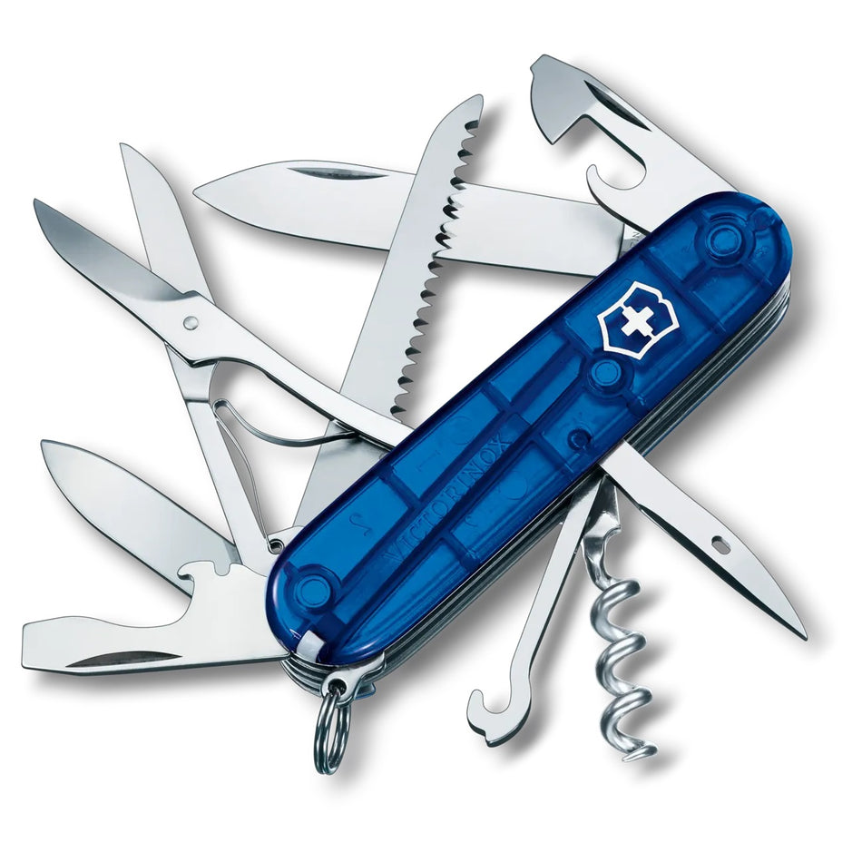 Navaja Victorinox Huntsman Trasp Azul 15 usos