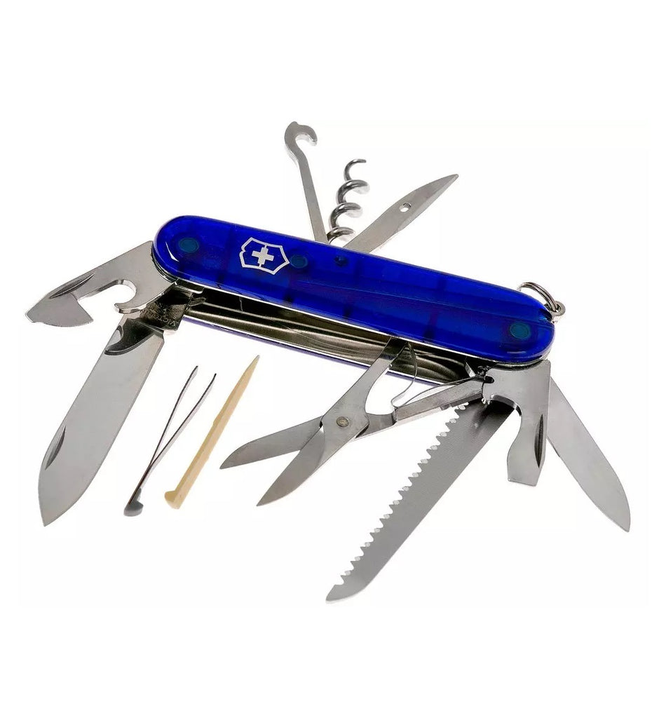 Navaja Victorinox Huntsman Trasp Azul 15 usos