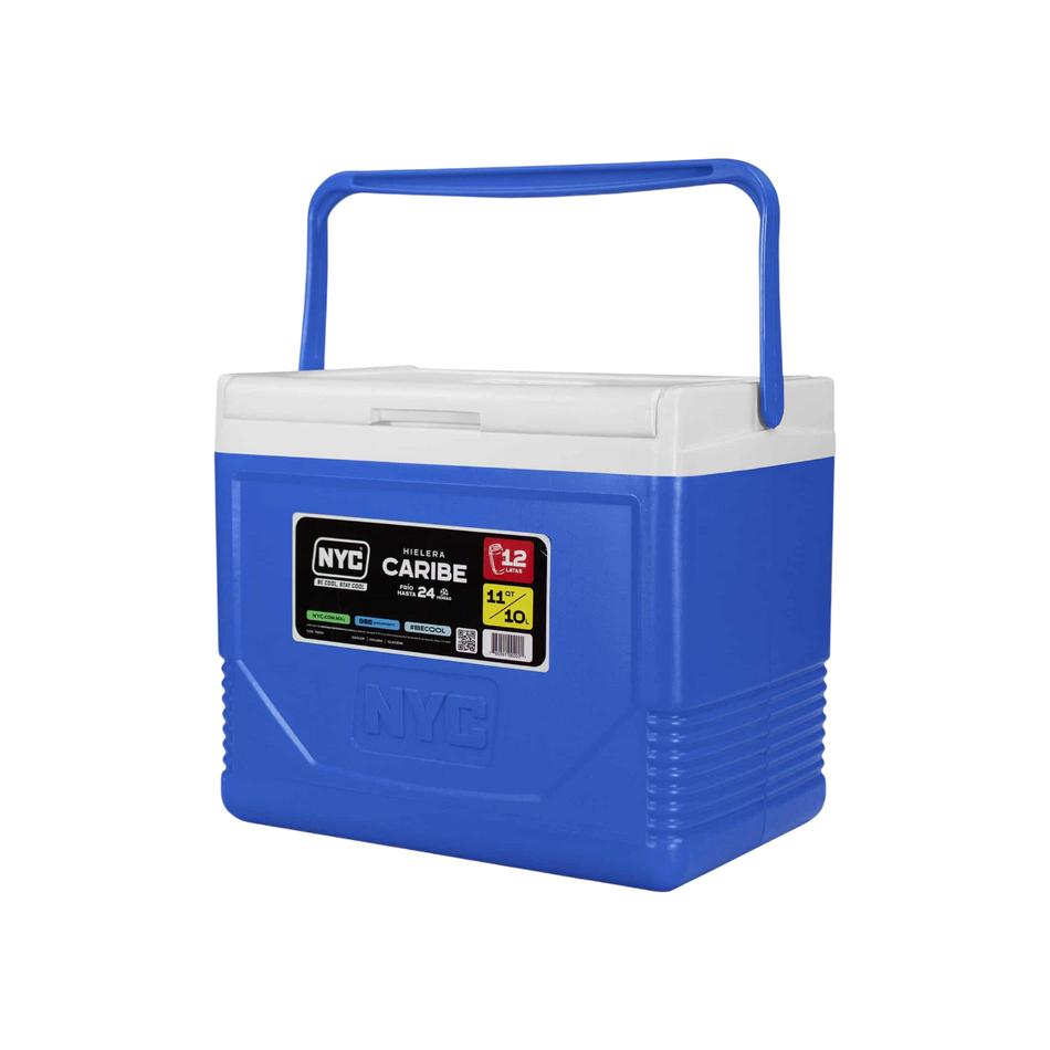 Hielera 12 Latas 11qt Nyc Caribe Azul