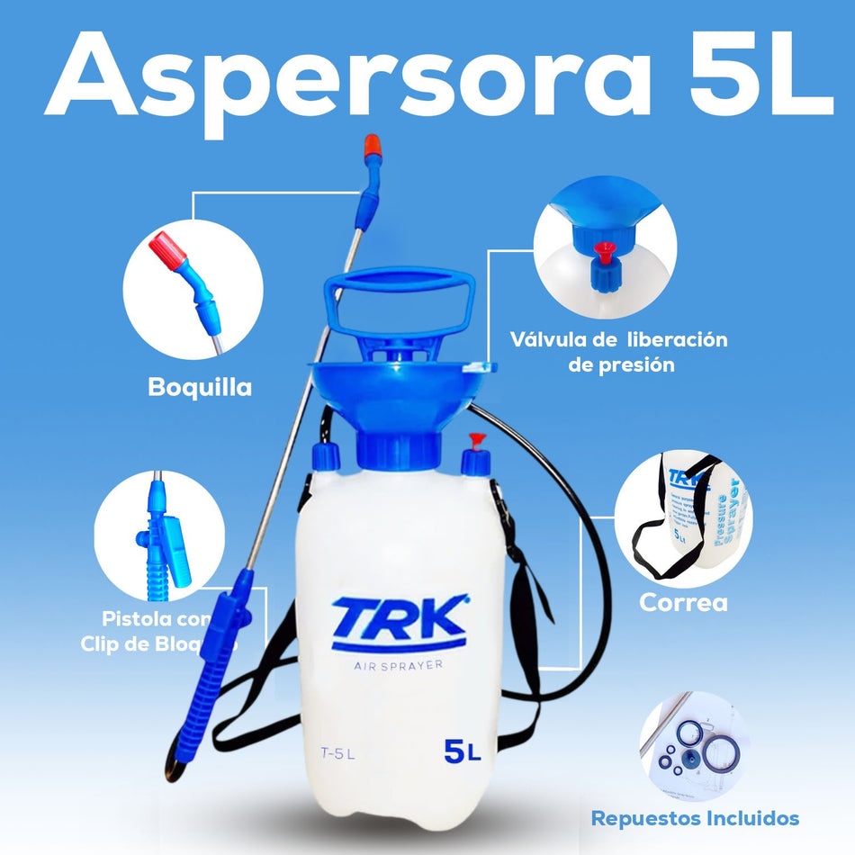 Aspersora Fumigadora Manual Agrícola 5 Litros TRK
