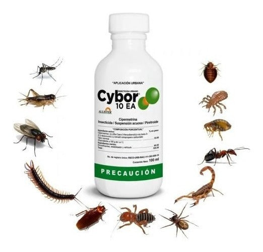 Insecticida Cybor Elimina Plagas Insectos En Hogar 100 Ml