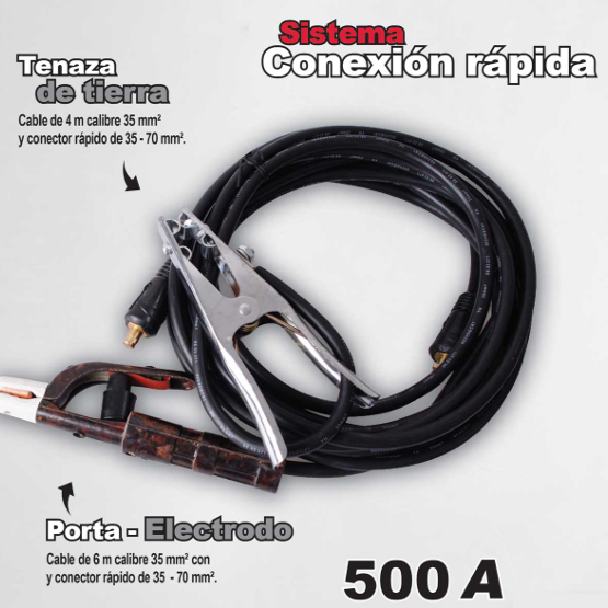 Juego De Cables Soldadora 500A 6M CSOL850 Urrea