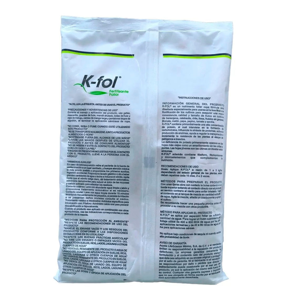 K Fol Engordador de Fruto Alto Porcentaje en Potasio 1 Kg