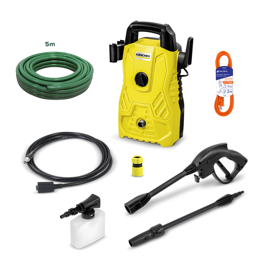 Kit Hidrolavadora Karcher Compacta Con Manguera y Extension