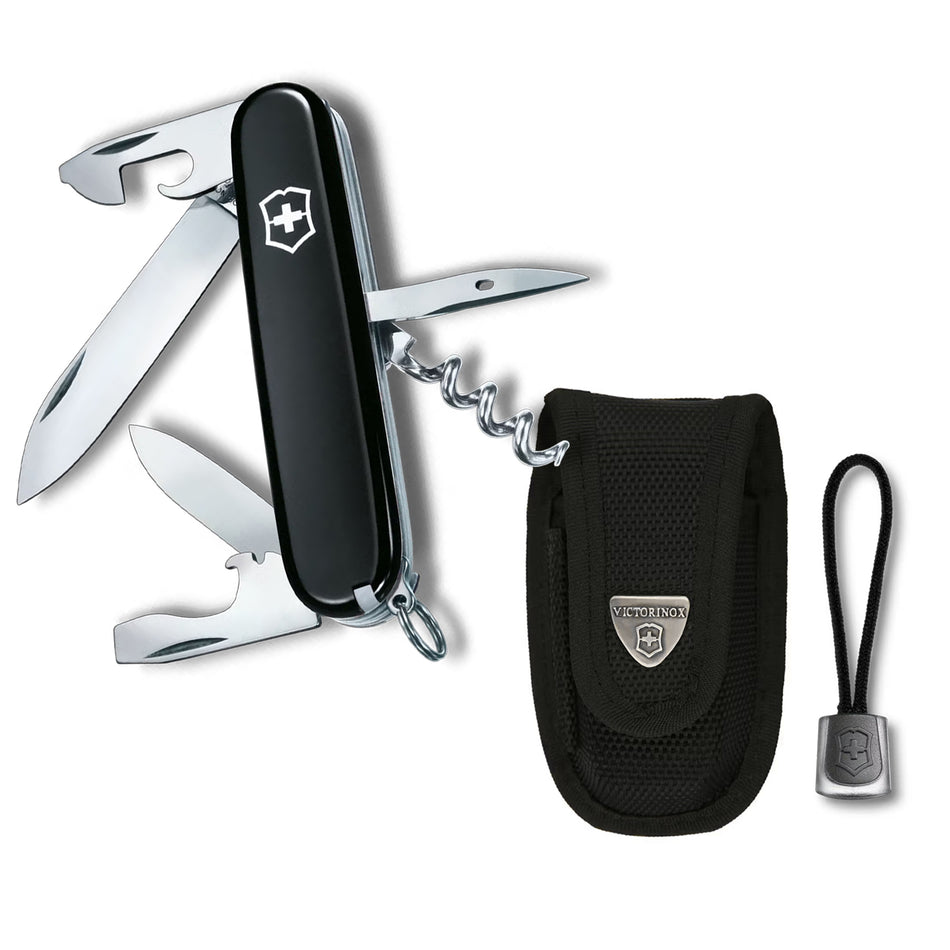 Navaja Victorinox Spartan Negra 1.3603.3 con Funda y Cordón