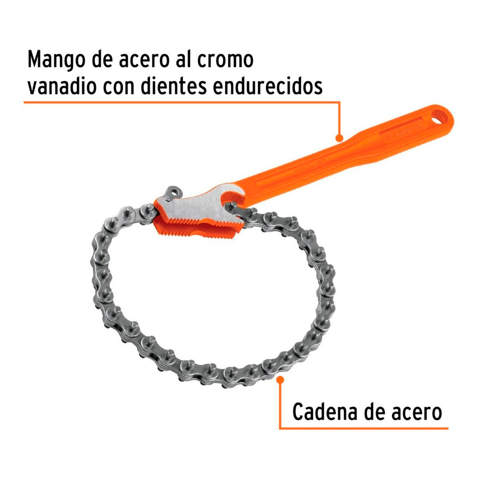 Llave Universal Con Cadena Con Mango De 11 Truper 15515