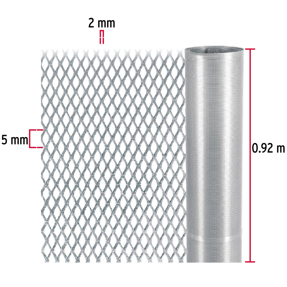 Rollo malla 11m x 0.92m Mosquitera Acero Galv. 46196 Fiero