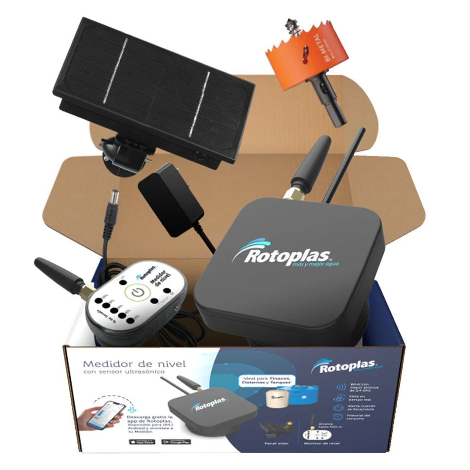 Sensor Nivel de Agua Inalámbrico Panel Solar 312378 Rotoplas
