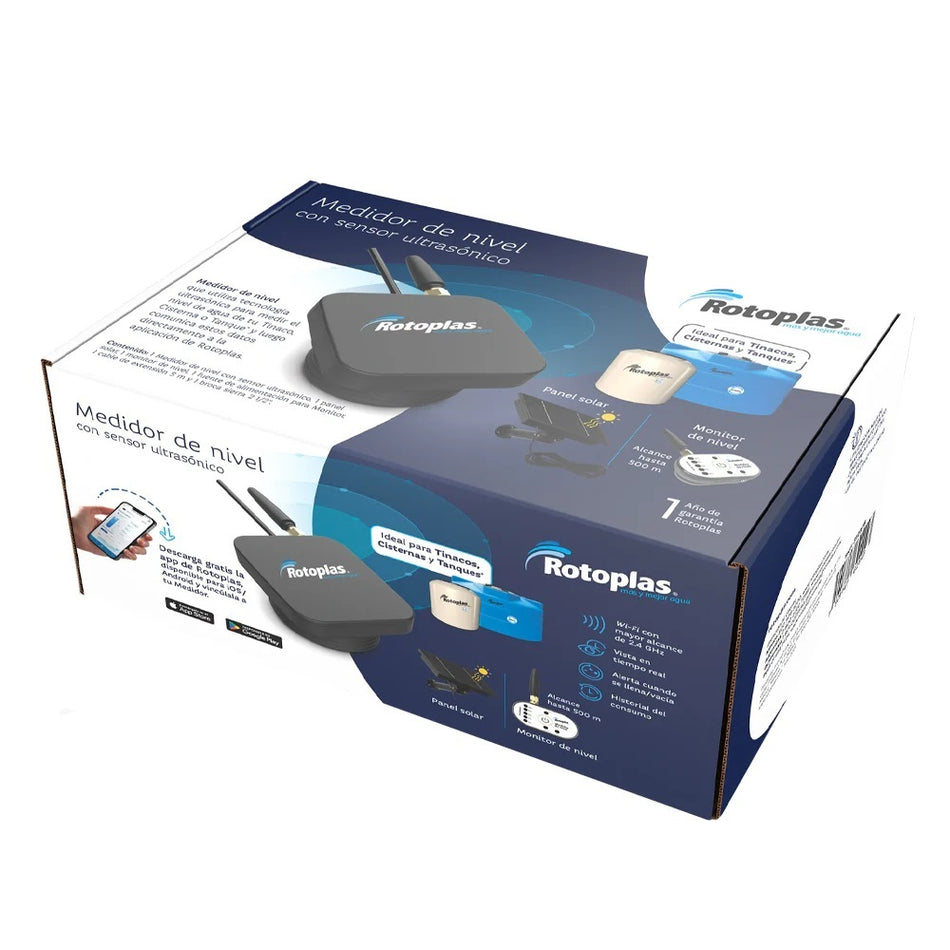 Sensor Nivel de Agua Inalámbrico Panel Solar 312378 Rotoplas