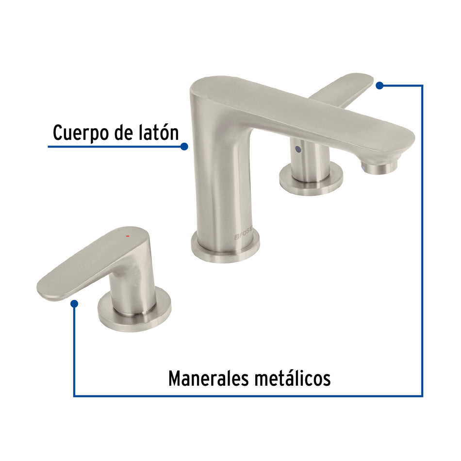 Mezcladora Lavabo Taladros Separados Satín 45177 Foset