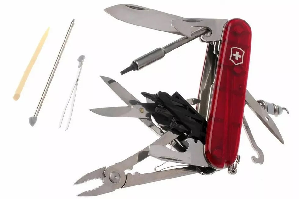 Navaja Victorinox CyberTool rojo transparente 1.7725.T