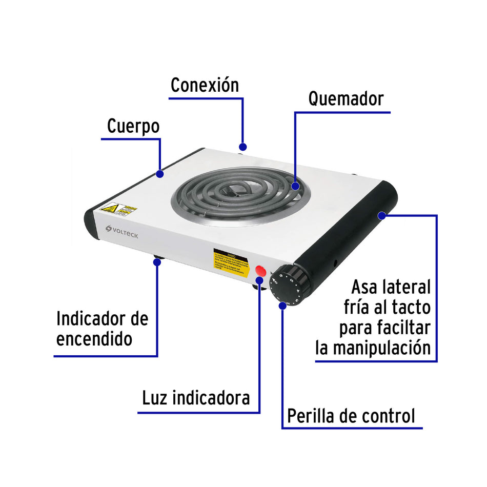 Parrilla Eléctrica 1 Quemador, Cuadrada 48126