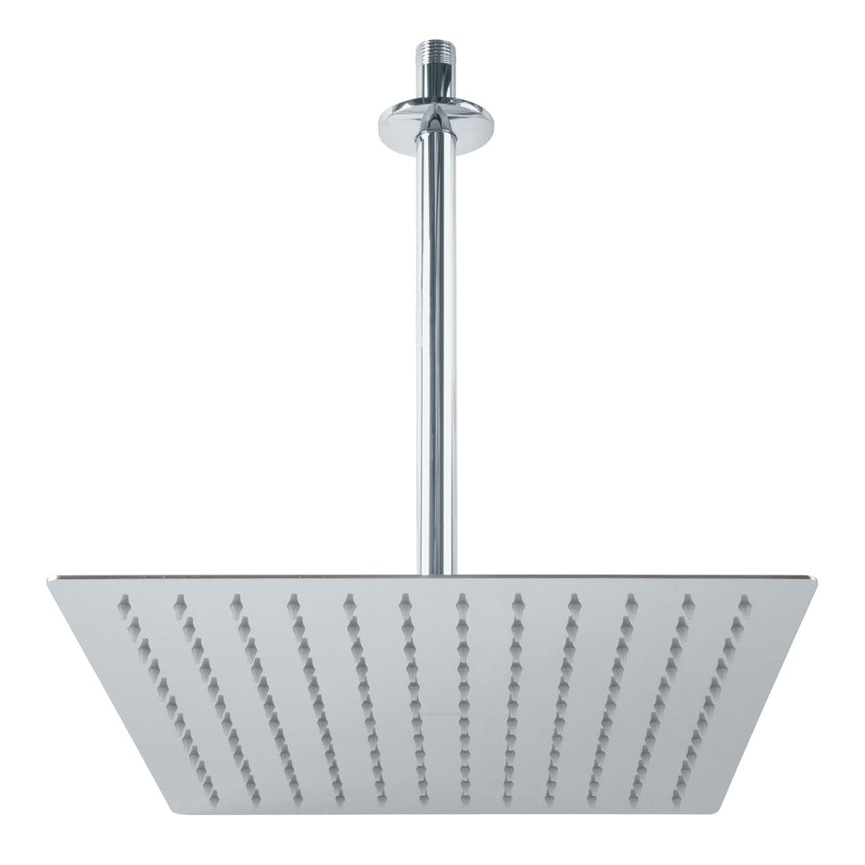 Regadera Cromo 12″ Plato Cuadrado C/Brazo 45775 Foset