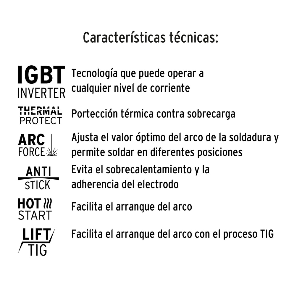 Soladora Inversora 200 A Bi-voltaje 127V/220V 16053 Truper