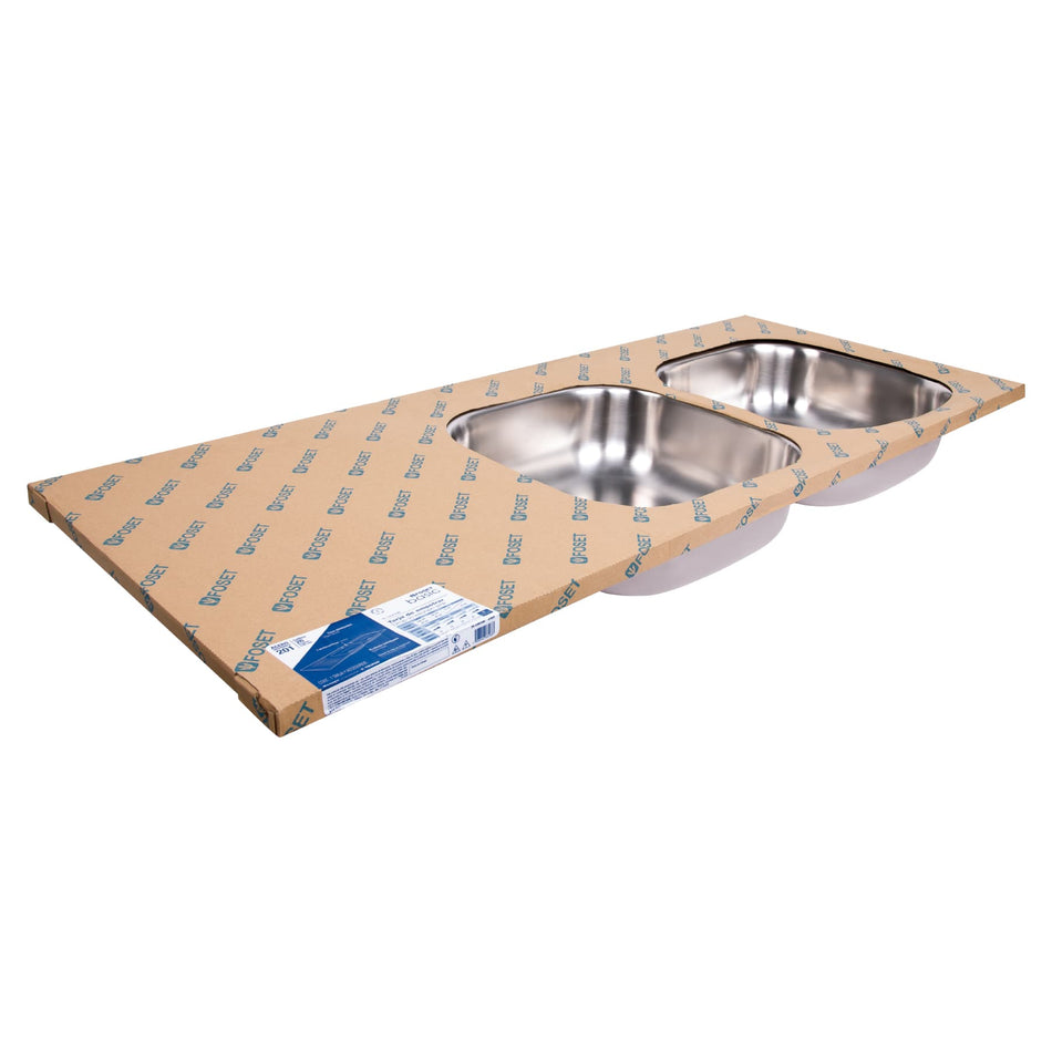 Tarja De Empotrar 120x50cm Doble Tina Derecha 47023 Foset