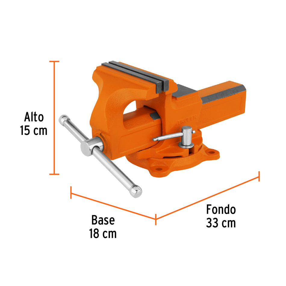 Tornillo De Banco 5″ Industrial Hierro Nodular 100240 Truper