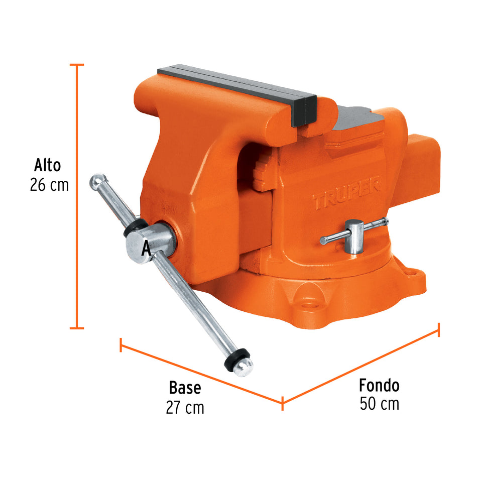 Tornillo De Banco 8″ Industrial Hierro Nodular 18595 Truper