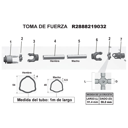 Toma de Fuerza R2888219032 Swissmex