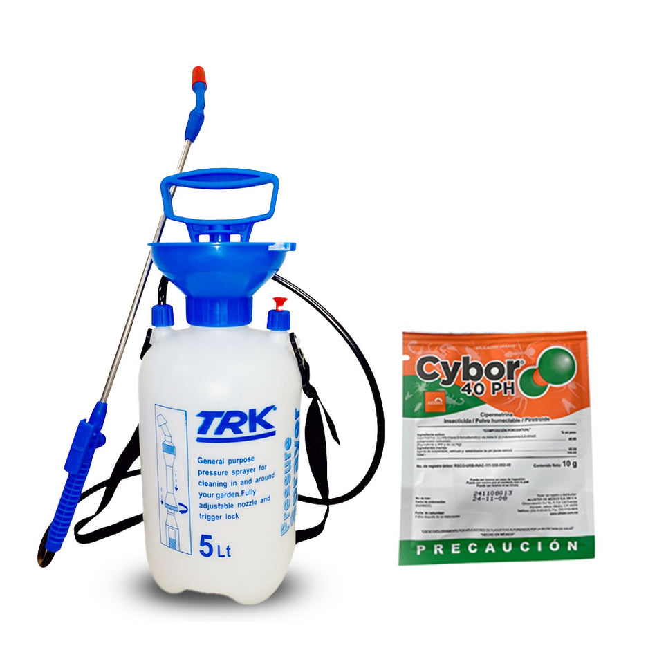 Aspersor Fumigador 5L con Insecticida Cybor 40 PH 10 Grms