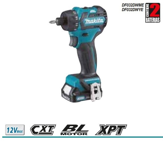 Atornillador Taladro inalámbrico 3/8″ DF032DWYE Makita