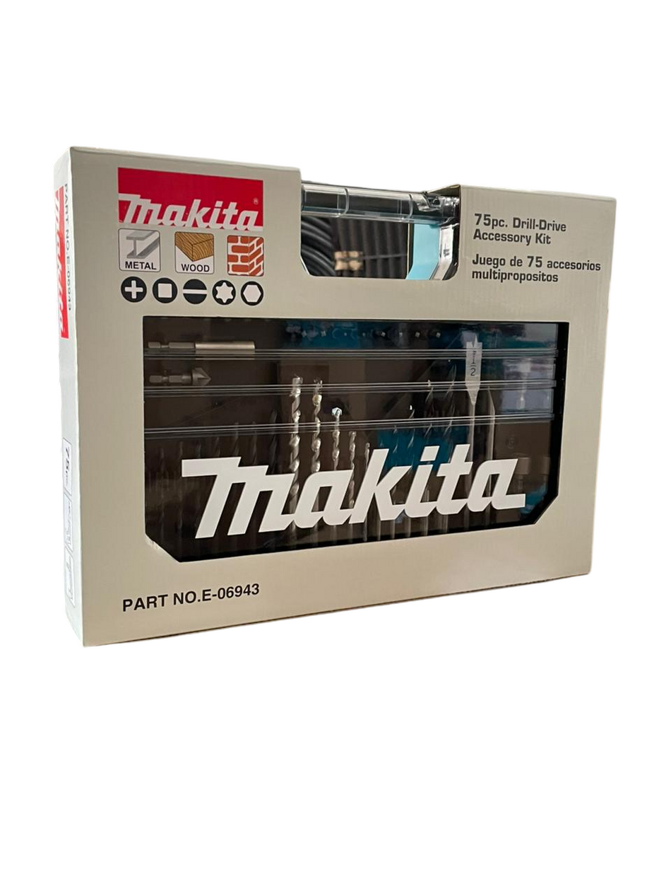 Set de Accesorios 75 Piezas, Estuche , E-06943, MAKITA