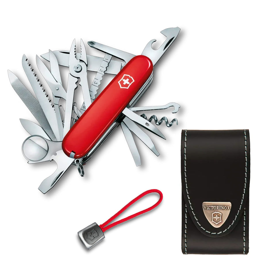 Navaja Victorinox Swiss Champ Roja 1.6795 Kit Funda+Cordon