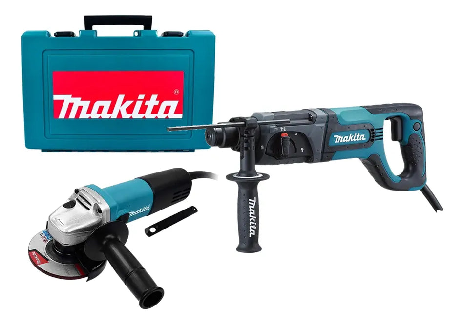 Rotomartillo HR2475X6 + Esmeril 4 1/2 9557NMG Makita