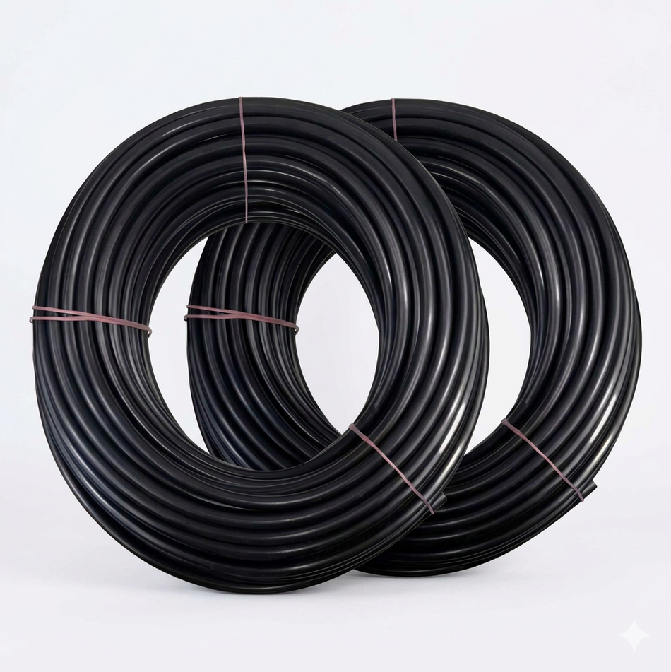 Rollo Poliducto Negro 1 Pulgada Reforzado 200 Mts Agricola