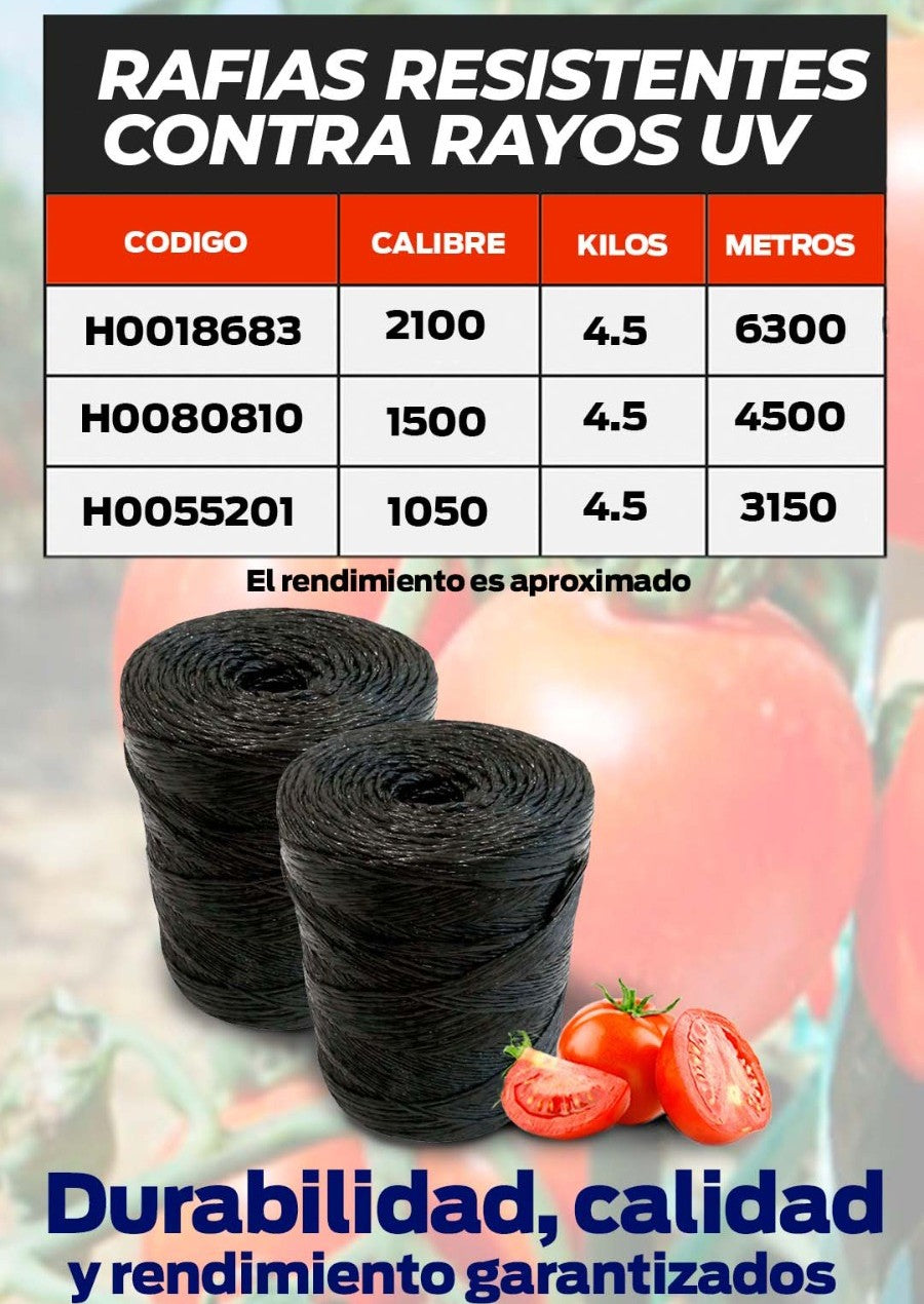Hilo Rafia Tomatera Negra 12600m Cal 2100 Jyc – Torke