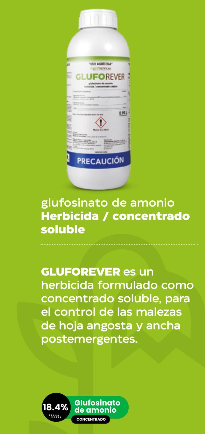 Glufosinato De Amonio Gluforever Herbicida Post Emergent 1lt