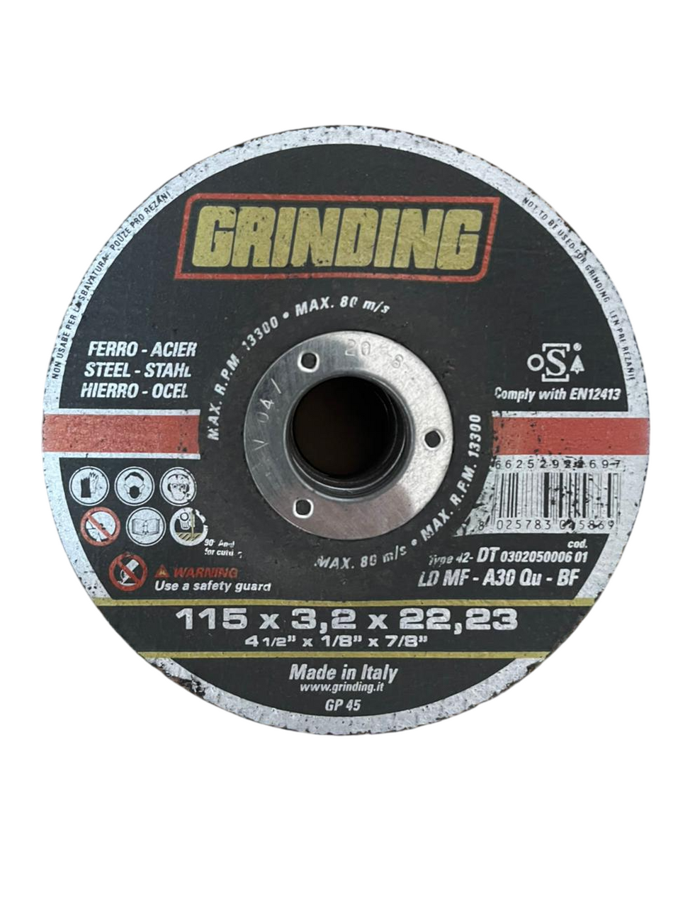 Disco de Corte Grinding 4 1/2″X 1/16″X7/8  10 Pzas
