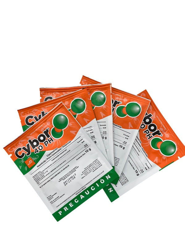 Paquete de 5 Insecticidas Cybor 40PH de 10 Grms