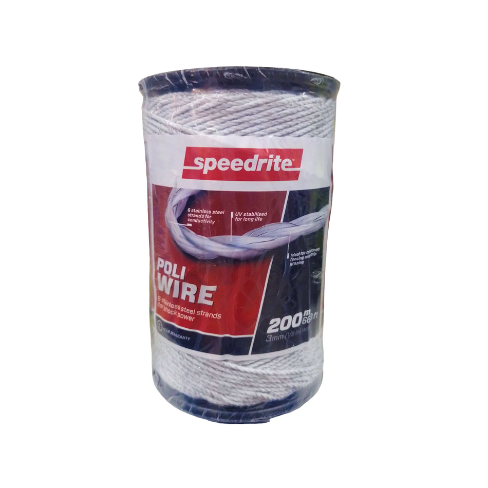 Polywire Hilo Cerco Eléctrico Speedrite 200 M 6 Filamentos