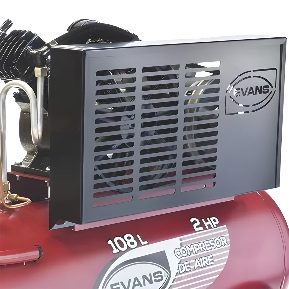 Compresor De Aire Eléctrico Evans E13vme200-108 Monofásico 108l 2hp 120v/220v Rojo
